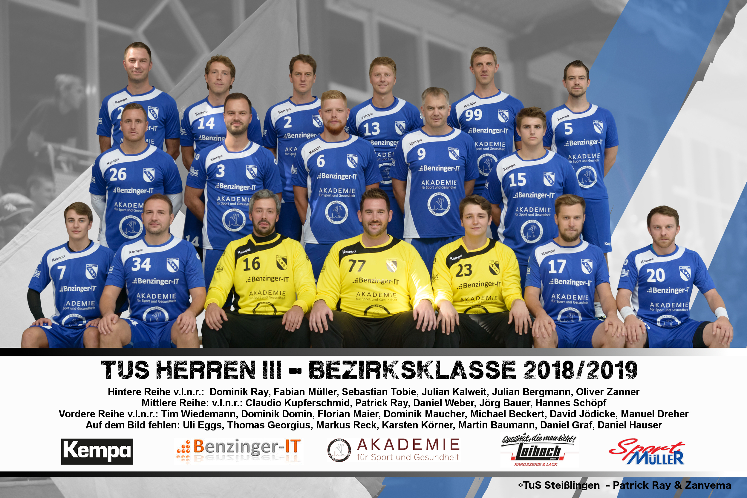 Herren III Im Bild:
beim Spiel in der BW Oberliga zwischen dem TuS Steißlingen und der SG Lauterstein in der Mindlestalhalle in Steißlingen
I